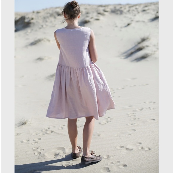 Linen Sea Handmade Sleeveless Linen Dress, Wide Fit Medium - Picture 2 of 13